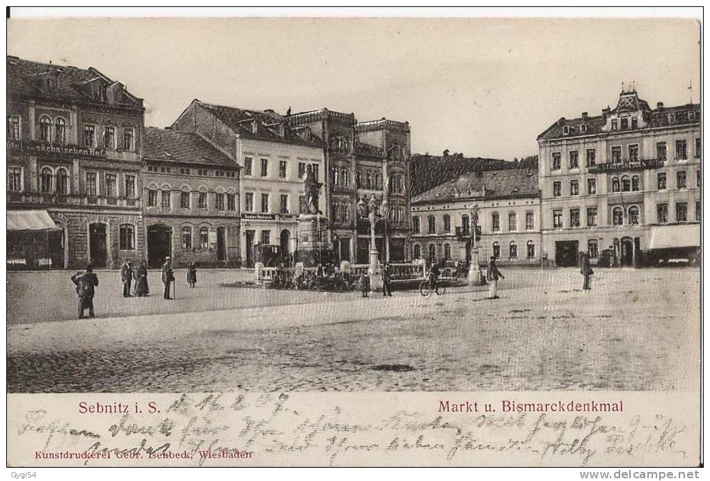 SEBNITZ .I.S Markt Und Bismarckdenkmal - Sebnitz