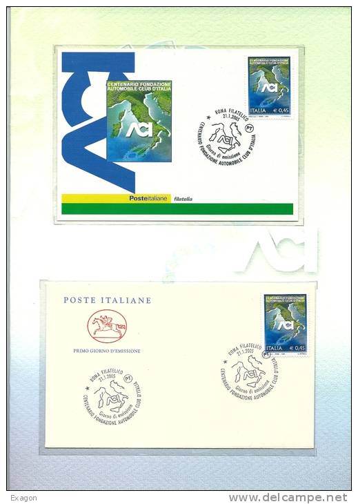 CENTENARIO DELLA FONDAZIONE DELL´  A C I -  Elegante Raccolta Edita Da Poste Italiane - Anno 2005. - Collections