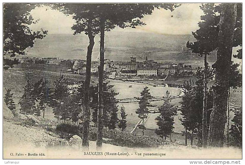 Haute Loire - Ref A19- Saugues -vue Panoramique - Carte Bon Etat - - Saugues