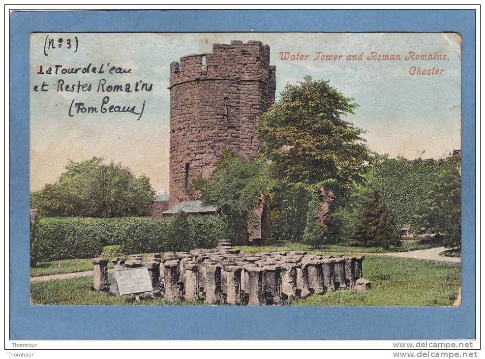 CHESTER  -  Water Tower And Roman Remains -  1906  -  Valentines Series - ( Usure Coins Droit ) - Chester