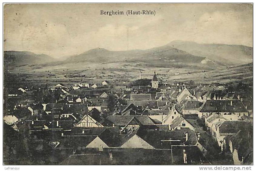 Haut Rhin - Ref  A458- Bergheim  - Carte Bon Etat - - Autres & Non Classés