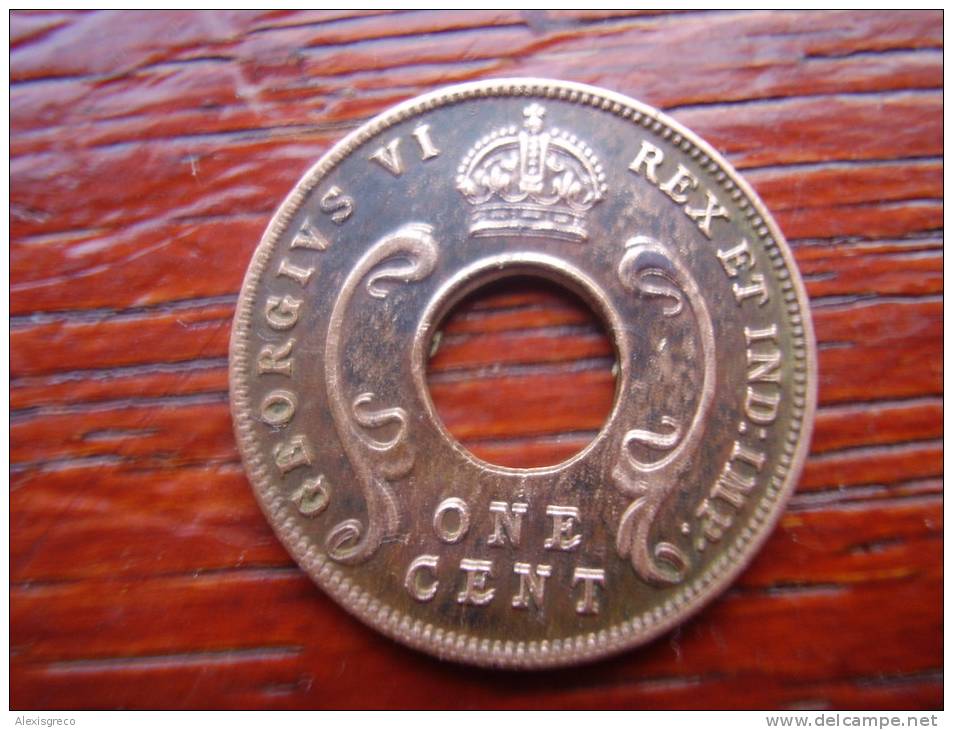 BRITISH EAST AFRICA USED ONE CENT COIN BRONZE Of 1942. - Afrique Orientale & Protectorat D'Ouganda