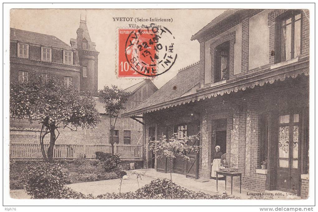 76 -YVETOT - Villa Des Roses - Beau Cliché - état Voir Scans (coins) - Yvetot