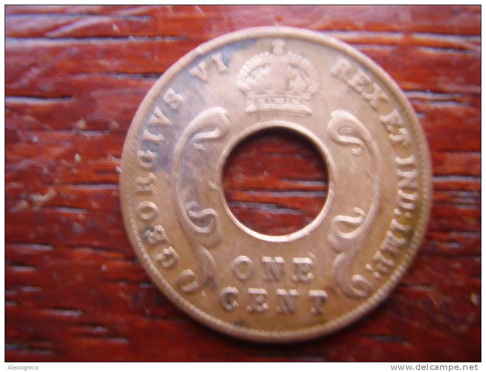 BRITISH EAST AFRICA USED ONE CENT COIN BRONZE Of 1942. - Africa Orientale E Protettorato D'Uganda