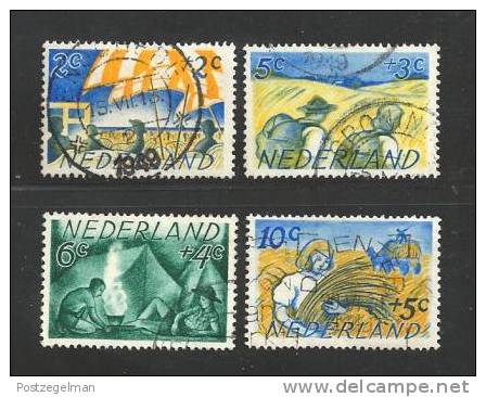 NEDERLAND 1949 Summer Stamps 513-517 Used  (4 Lower Values Thus Not Complete) - Used Stamps