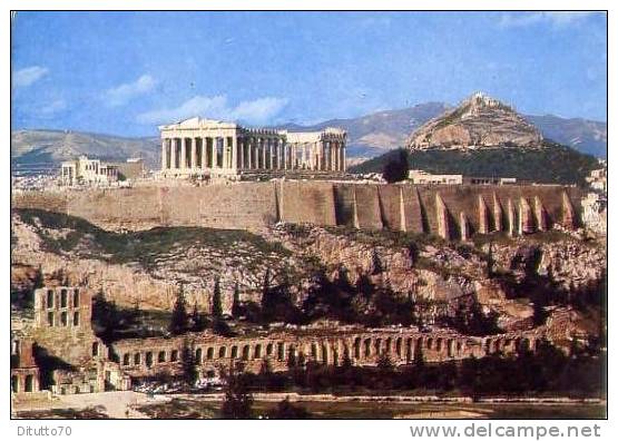 Athen - Blick Auf Die Acropolis - Viaggiata - Formato Grande - Grecia