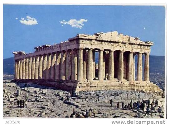 Athen - Der Parthrnon -  Viaggiata - Formato Grande - Grecia