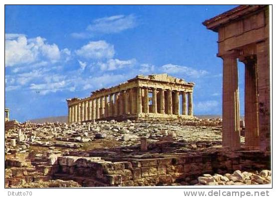 Athen - Der Parthrnon -  Viaggiata - Formato Grande - Grecia