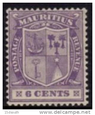 Mauritius - 1921-26 6c Mauve MH* - Mauritius (...-1967)