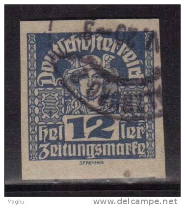 Austria 1920 Used,  12h Blue, Newpapers - Zeitungsmarken