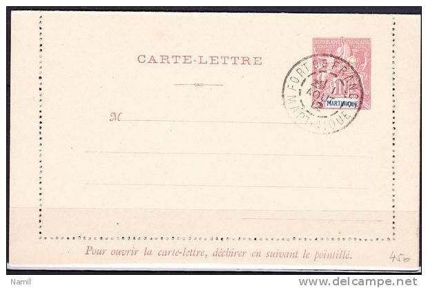 Martinique, Entier, Carte-Lettre, 10 C, Avec Réponse - Autres & Non Classés