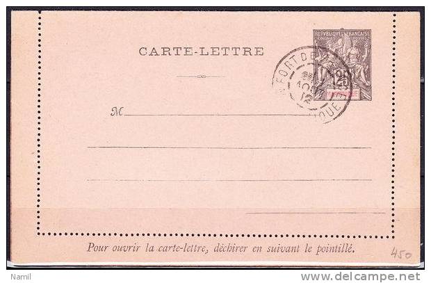 Martinique, Entier, Carte-Lettre, 25 C, Avec Réponse - Otros & Sin Clasificación