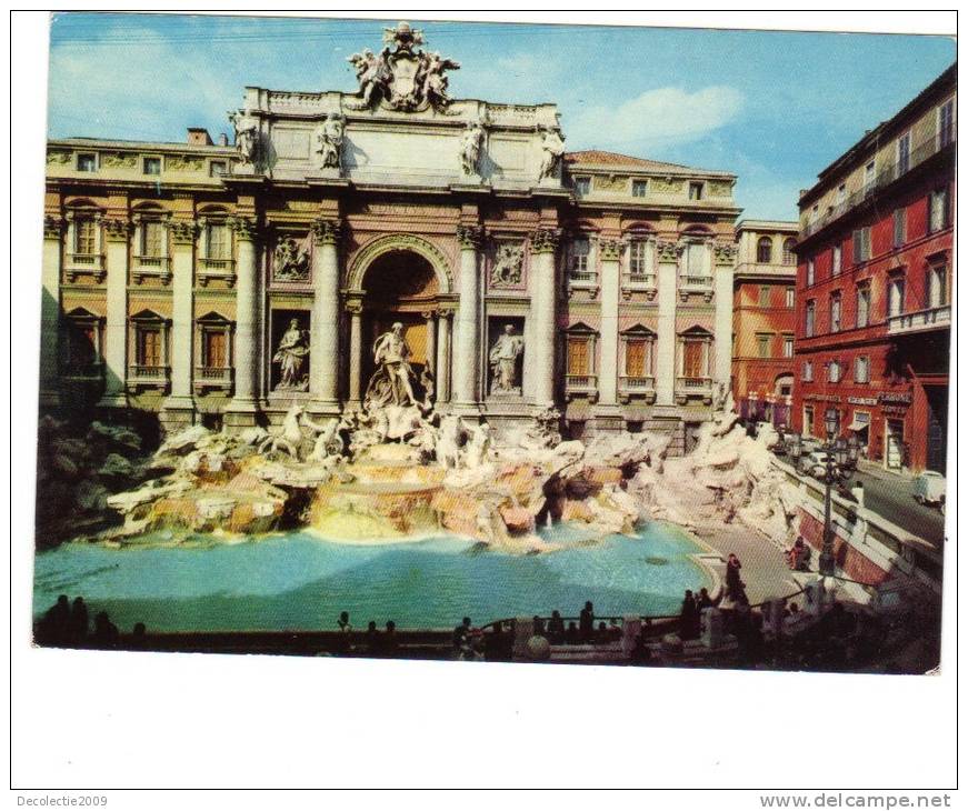 ZS23688 Roma Fontana Di Trevi Not Used Good Shape Back Scan Available At Request - Fontana Di Trevi