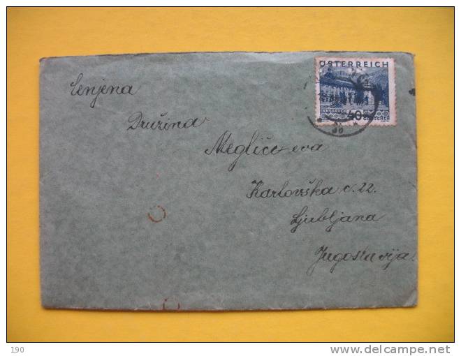 LETTER+FROHLICHE WEIHNACHTEN FROM OSTERREICH AUSTRIA TO LJUBLJANA SLOVENIJA - Covers & Documents