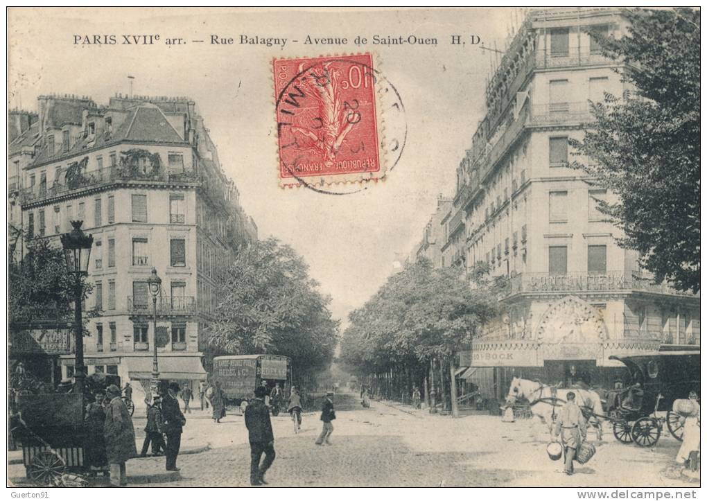 ( CPA 75 )  PARIS 17 ème  /  Rue Balagny - Avenue De Saint-Ouen - - Arrondissement: 17