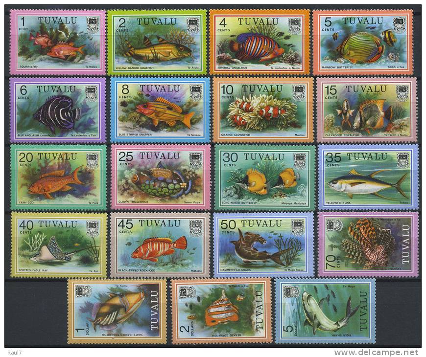 Tuvalu - 1979 - Faune, Poissons - 19v Neufs ** // Mnh - Tuvalu