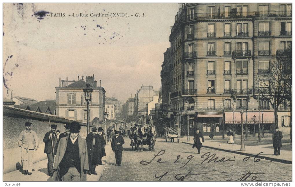 ( CPA 75 )  PARIS 17 ème  /  La Rue Cardinet - - Arrondissement: 17