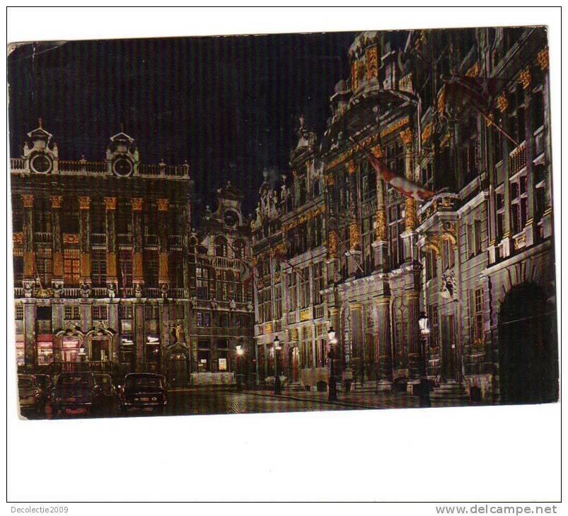 ZS23755 Bruxelles Un Coin De La Grand Palacela Nuit Used Perfect Shape Back Scan Available At Request - Brüssel Bei Nacht