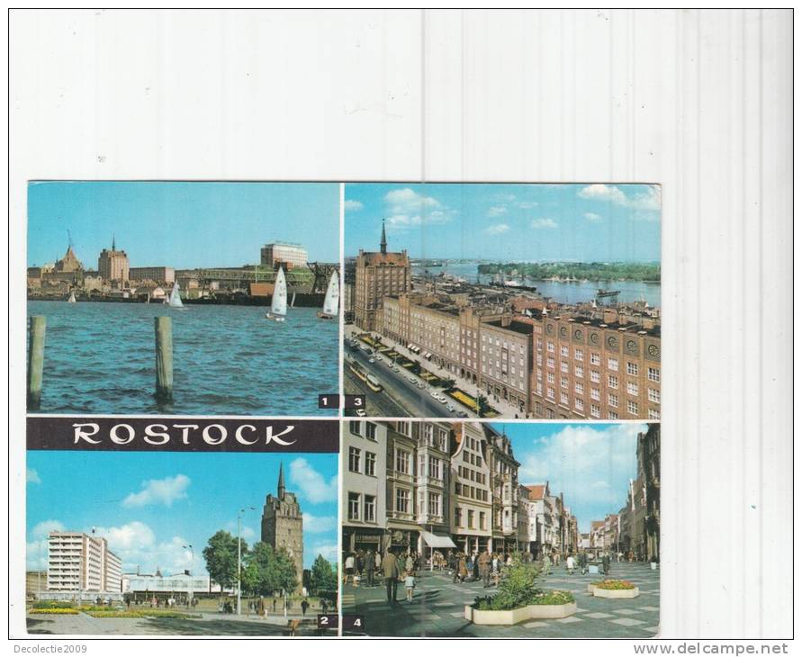 ZS21108 Rostock Tramway Boats Bateaux Multiviews Used Perfect Shape Back Scan Available At Request - Rostock