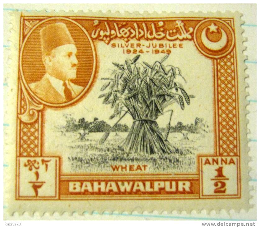 Bahawalpur 1949 Silver Jubilee HH Ameer Wheat 0.5a - Mint Hinged - Bahawalpur