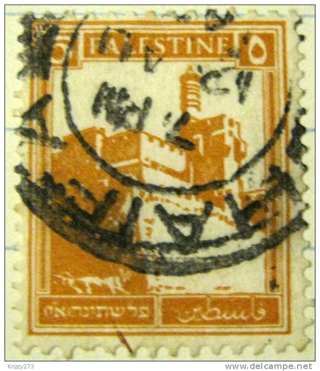 Palestine 1927 Citadel Jerusalem 5m - Used - Palestine