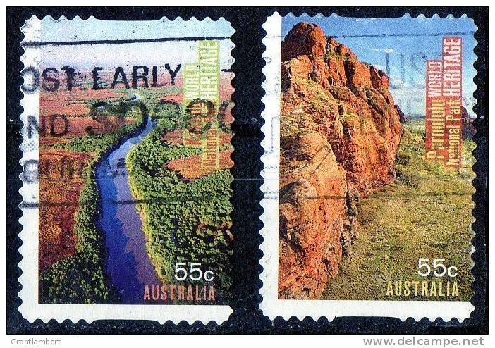 Australia 2010 World Heritage 55c Kakadu & Purnululu Self-adhesives Used - - - Gebraucht