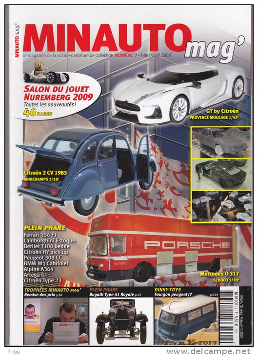 VOITURE MINIATURE  REVUE MINAUTO Mag' : PEUGEOT J7 ,2 Cv  CITROEN, DINKY TOYS, ... - Collectors