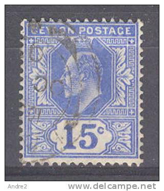 Ceylon - Ceylan  1903 -1905  Edward VII  5c ,6c And 15c    Wmk  Crown CA - Ceylan (...-1947)