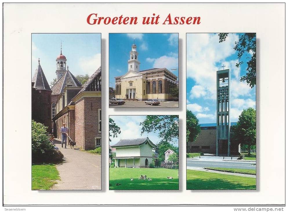 NL.- Assen. Groeten Uit Assen. Hervormde Jozefkerk. - Assen