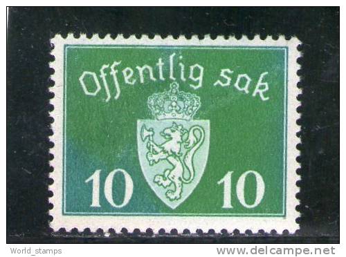 NORVEGE 1937-9 SERVICE ** - Dienstmarken