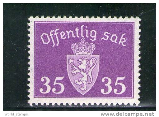 NORVEGE 1937-9 SERVICE * - Dienstzegels