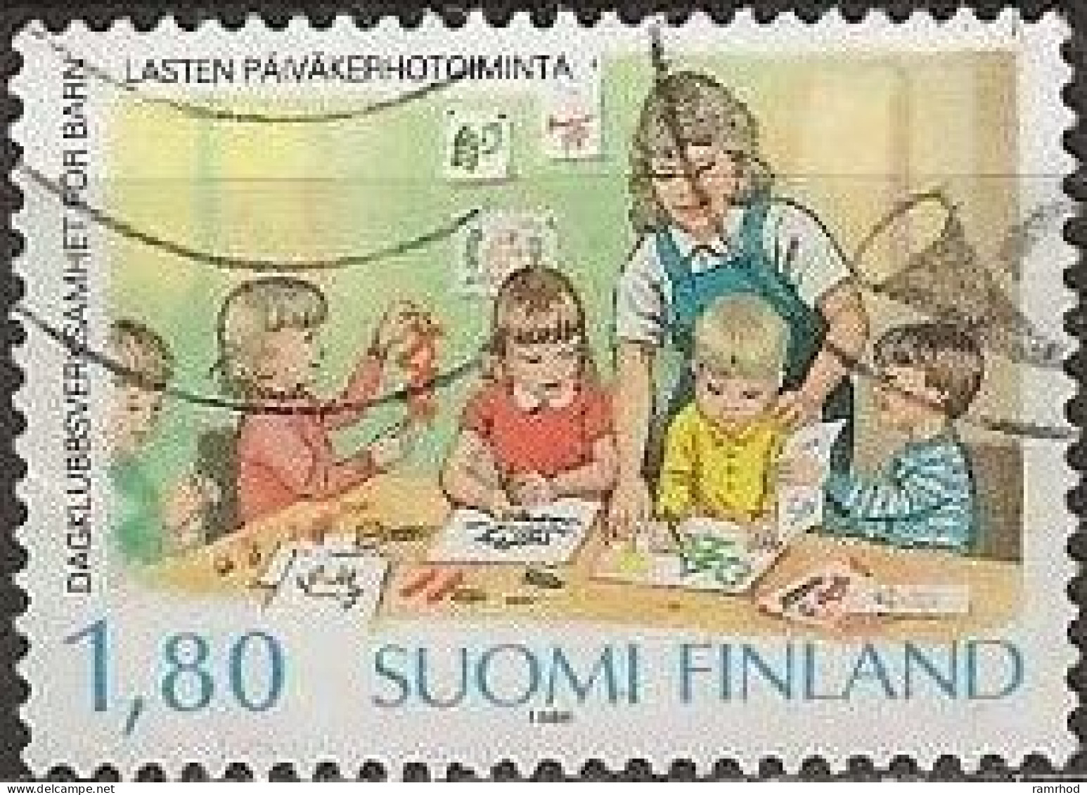 FINLAND 1988 Church Playgroups.- 1m80 Teacher With Children FU - Used Stamps