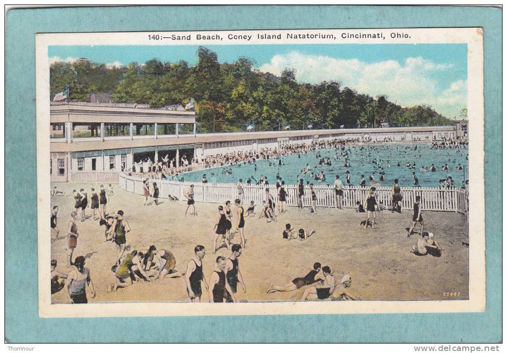 CINCINNATI  -  Sand Beach , Coney Island  Natatorium   -   BELLE CARTEANIMEE   - - Cincinnati