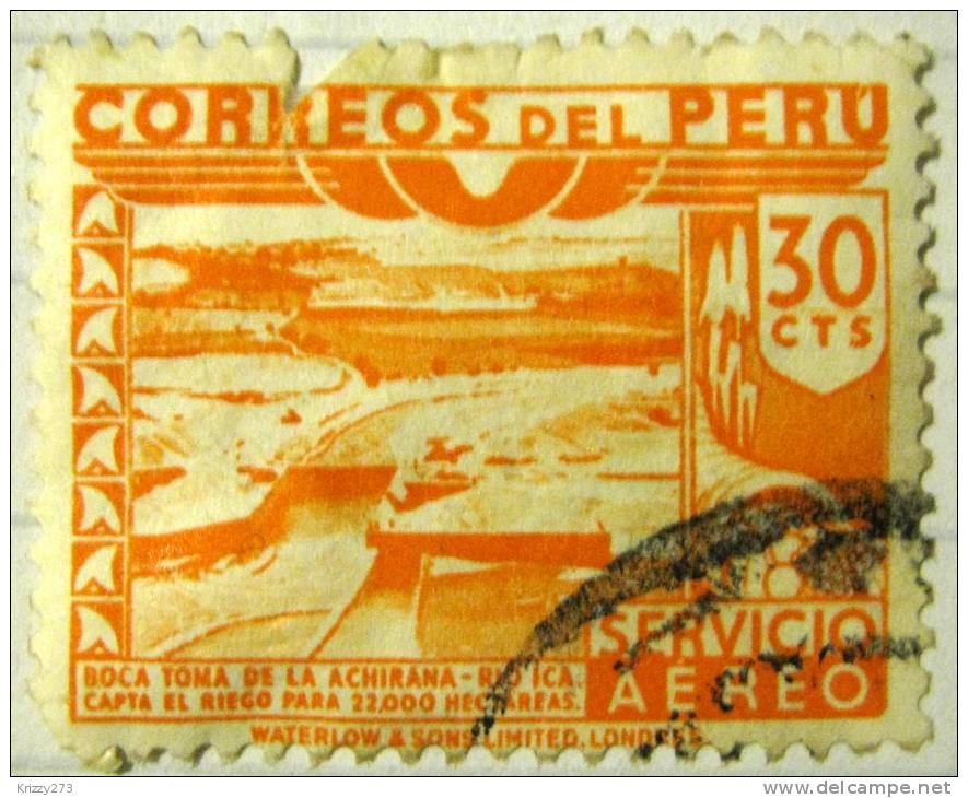 Peru 1938 River Ica Airmail 30c - Used - Peru