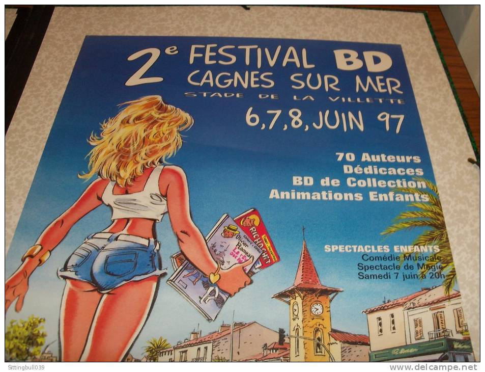 DANY. Pin-up. Affiche Du 2e Festival BD à Cagnes-sur-Mer 1997. Dans Les Alpes Maritimes (06) - Affiches & Offsets