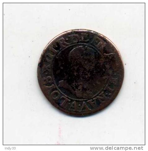 - FRANCE LOUIS XIII . DOUBLE TOURNOI 1614 . - 1610-1643 Louis XIII The Just