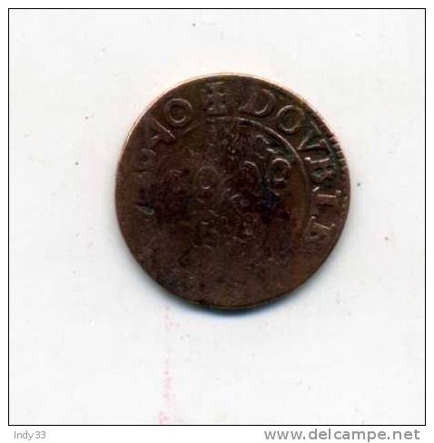 - FRANCE LOUIS XIII . DOUBLE TOURNOI 1640 . - 1610-1643 Louis XIII The Just