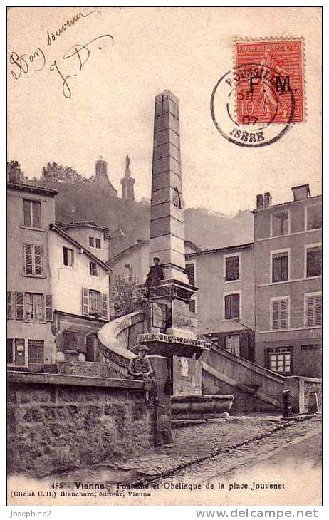 Vienne Fontaine Et Obélisque De La Place Jouvenet - Vienne