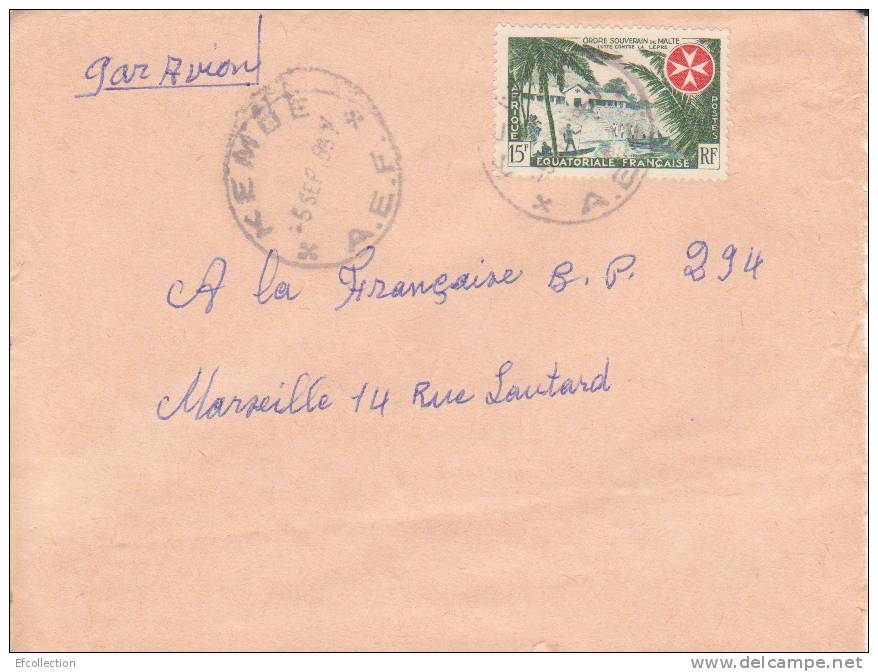 KEMBE ( Petit Bureau ) OUBANGUI - Afrique,colonies Francaises,avion,lettre,m Arcophilie,rare - Storia Postale