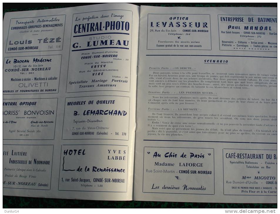 CONDÉ-SUR-NOIREAU (Calvados) LES DEUX X - SKETCH - SPECTACLE - PLAQUETTE De 16 Pages... ( Nombreuse Pub....) - Autres & Non Classés