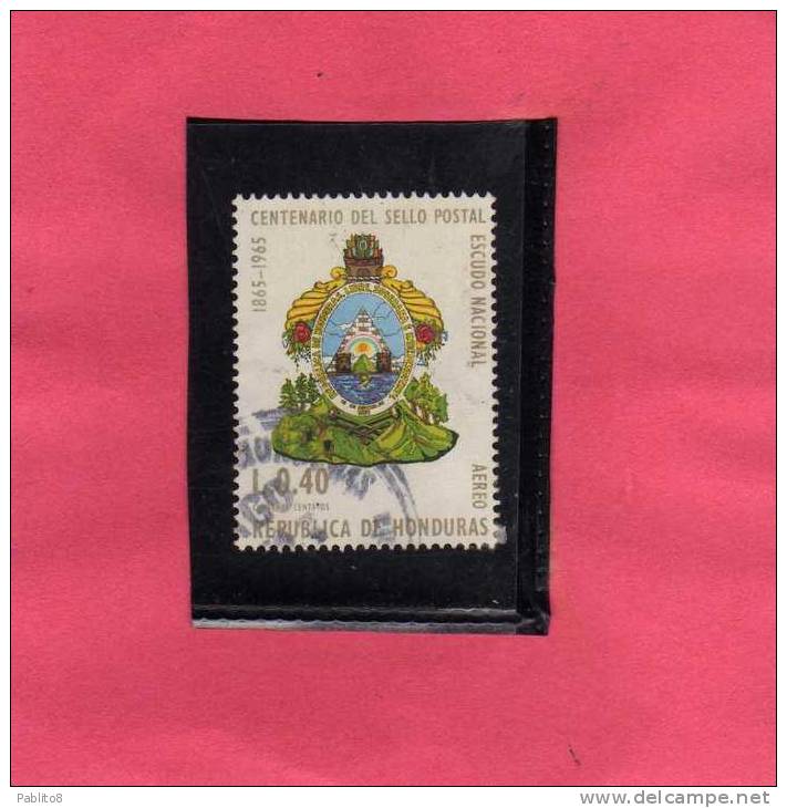 HONDURAS 1966 CENTENARY STAMP DAY - CENTENARIO DEL SELLO POSTAL - FRANCOBOLLO - USED - Honduras