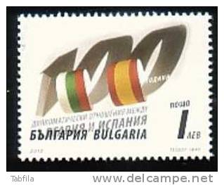 BULGARIA \ BULGARIE - 2010 - 100 Ans Diplomatique Relation Avec Espana - 1** - Neufs