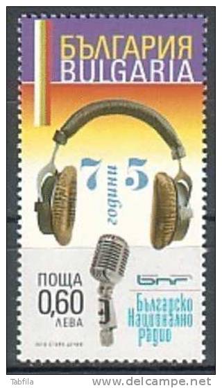 BULGARIA - 2010 - 75 Ans Bg Radio - 1v** - Neufs