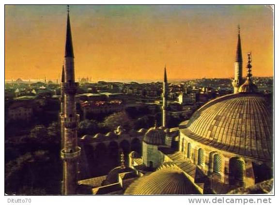 Istambul - Sultan Ahmet Camiinden Sehrin Gorunusu - Viaggiata Mancante Di Affrancatura - Formato Grande - Turchia