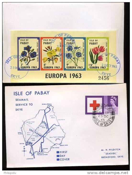 FDC   PABAY  Europa 1963   BLOC DE LUXE     FLEURS LOCALES  FLOWERS - Local Issues