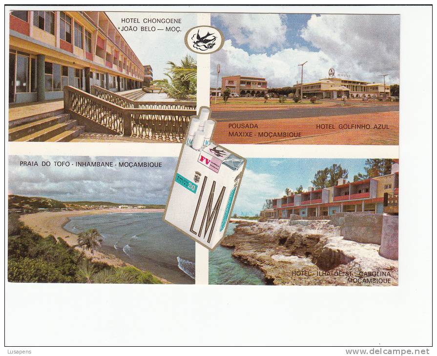 Portugal Cor 16865 - MOÇAMBIQUE MOZAMBIQUE - PUBLICIDADE TABACO LM - PRAIA DO TOFO JOÃO BELO MAXIXE ILHA ST CAROLINA - Mozambique