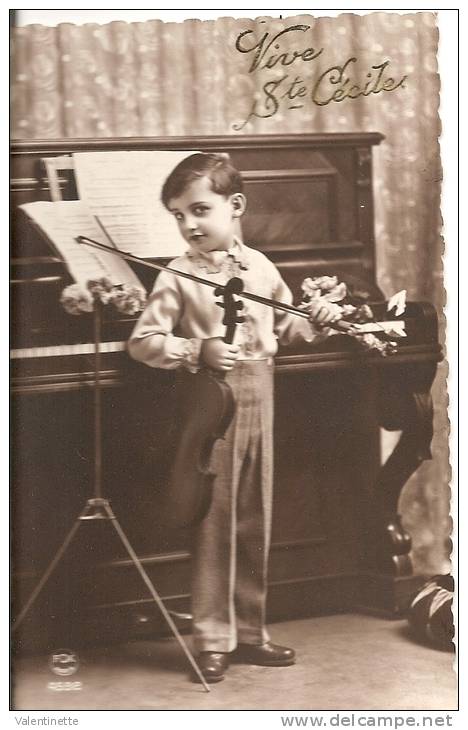 VIOLON - Vive Ste Cécile  (débutant ) Carte Photo - Musica