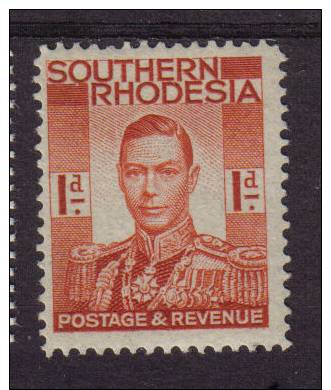 SOUTHERN RHODESIA SOUTHERN RHODESIA 1937 SG41 1d RED UNMOUNTED MINT MNH UNMOUNTED MINT MNH - Southern Rhodesia (...-1964)