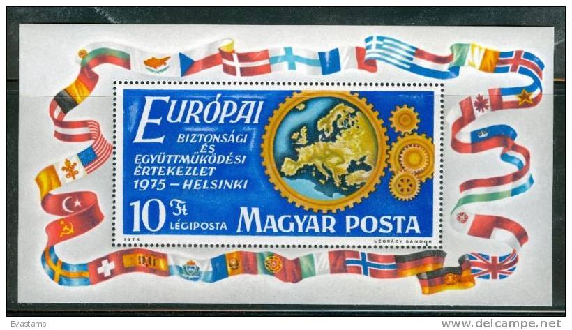 HUNGARY-1975.Souv.Sheet - European Security Conference MNH! - Europese Instellingen