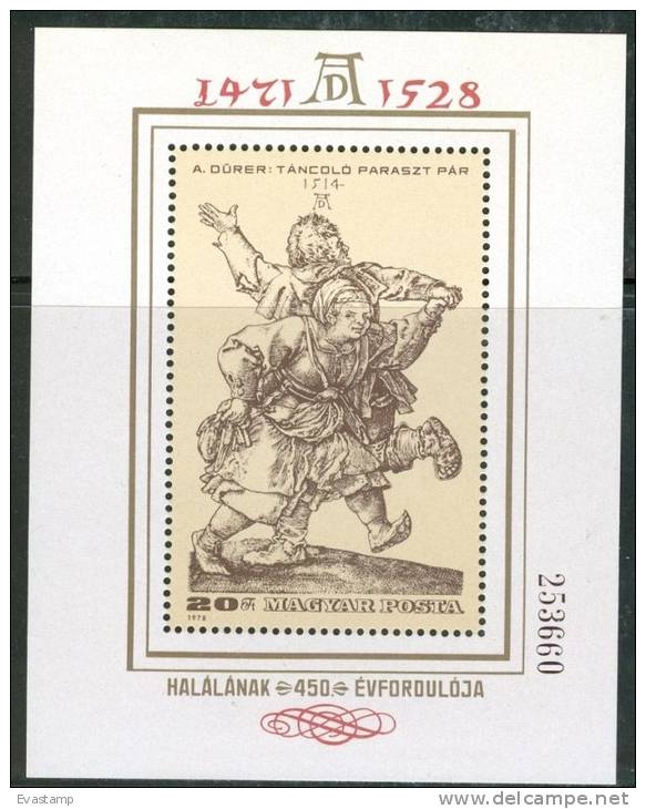 HUNGARY-1979.Souvenir Sheet - Albrecht Dürer MNH! - Grabados